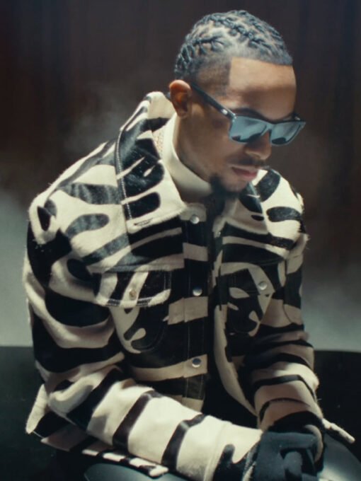 American Rapper Toosii White and Black Jacket