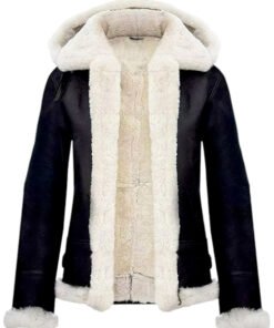 RAF Women Sheepskin Black Jacket