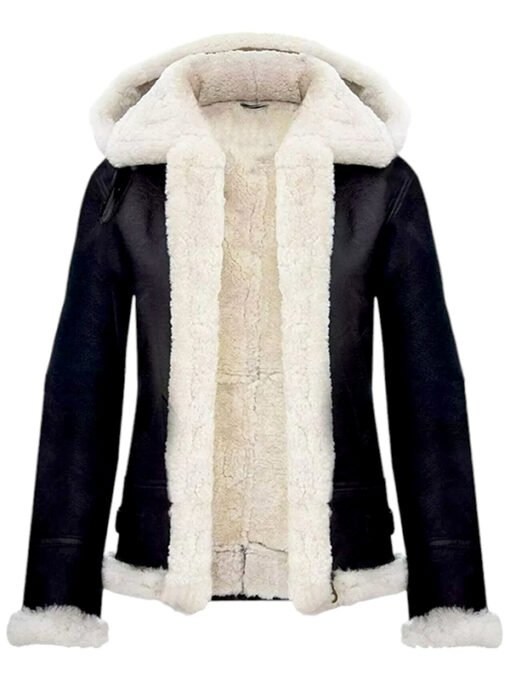 RAF Women Sheepskin Black Jacket