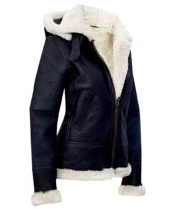 Women’s Black Aviator Flying Pilot Jacket