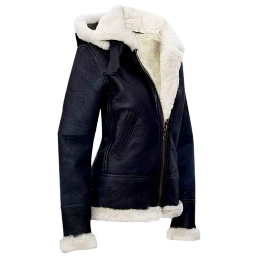 Women’s Black Aviator Flying Pilot Jacket