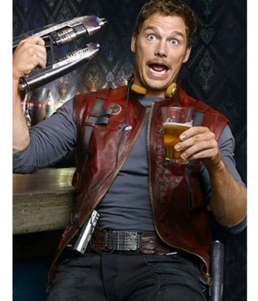 Chris Pratt Guardians Of The Galaxy Vol. 1 Star Lord Leather Vest