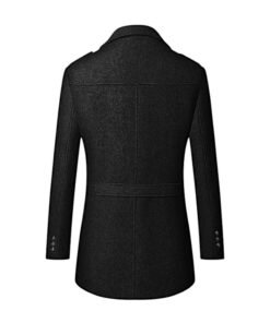 Double Breasted Wool Trench Coat For Mens