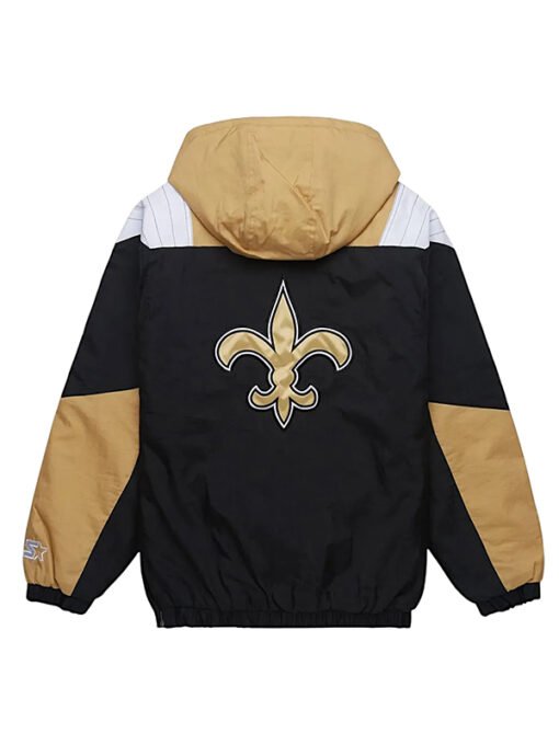 NFL Starter New Orleans Saints Brown and Black Hooded Pullover Jacket