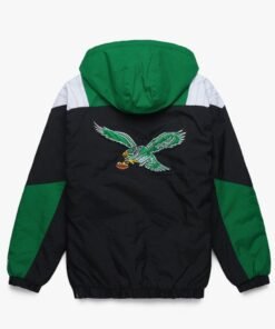 Starter Philadelphia Eagles Black & Green Pullover Jacket