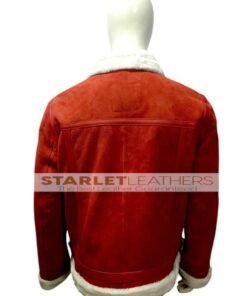 Spirited Shearling Red Leather Jacket