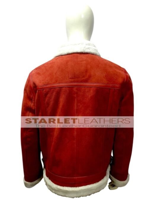 Spirited Shearling Red Leather Jacket