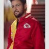 A Chiefs Tyler Hynes Satin Bomber Jacket