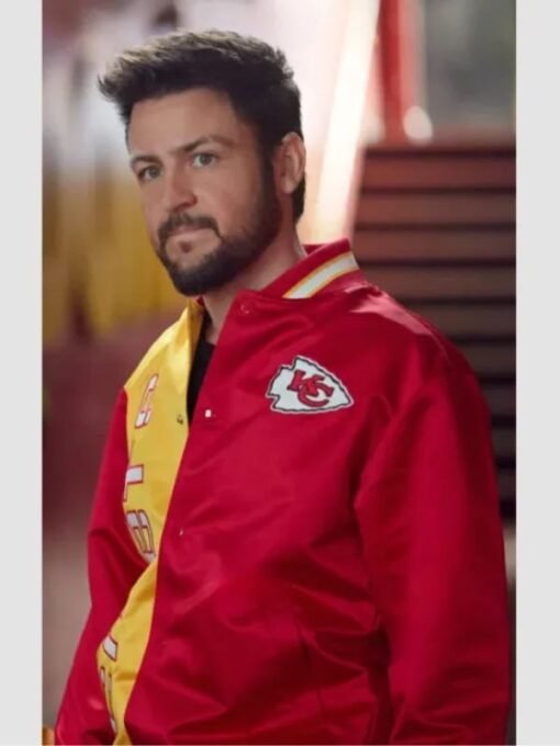 A Chiefs Tyler Hynes Satin Bomber Jacket