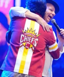 Big Slick Celebrity Weekend Paul Rudd Chiefs Red Denim Jacket