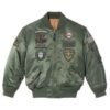 Kamikaze Pilot Green Bomber Jacket