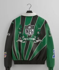 NFL Kith x Jeff Hamilton Eagles Leather Varsity Jacket