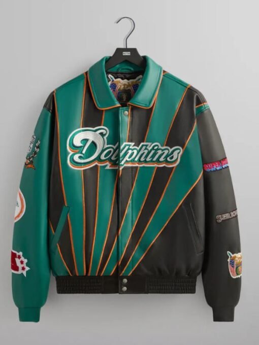 Kith x Jeff Hamilton NFL Dolphins Varsity Jacket