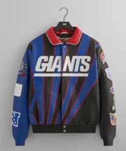 Kith x Jeff Hamilton NFL Giants Varsity Jacket