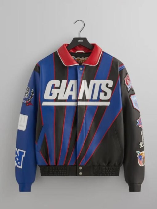 Kith x Jeff Hamilton NFL Giants Varsity Jacket