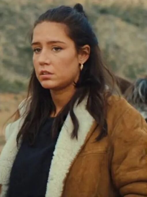 Adele Exarchopoulos Brown Shearling Jacket