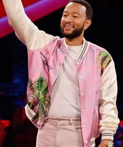 John Legend The Voice S25 Satin Bomber Jacket