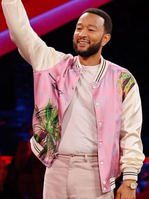 John Legend The Voice S25 Satin Bomber Jacket