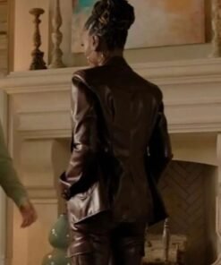 Gabi Mosely Brown Blazer Leather Jacket