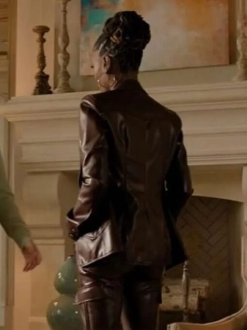 Gabi Mosely Brown Blazer Leather Jacket