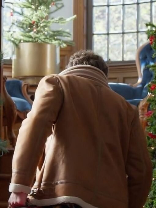 Ethan Crane Brown Shearling Leather Jacket