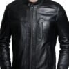 Classic Men’s Real Black Leather Jacket