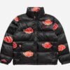 Naruto Akatsuki Black Puffer Jacket