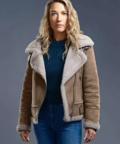 Eve Harris Brown Shearling Leather Jacket