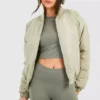 Modern Luxe Cropped Bomber Jacket