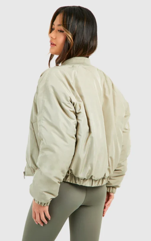 Modern Luxe Cropped Bomber Jacket