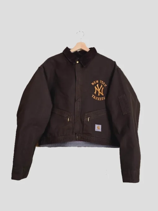 Yankees Carhartt Brown Crop Jacket