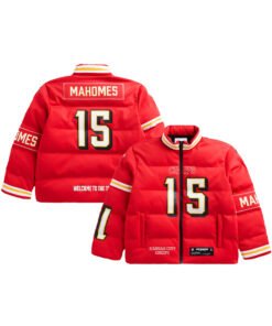 Mahomes Kansas City Chiefs Red Puffer Jacket
