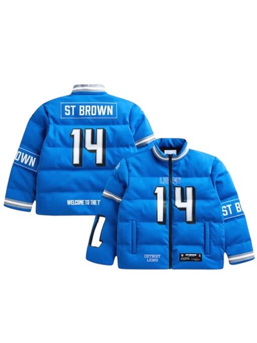 Jared Goff NFL Player Puffer Jacket