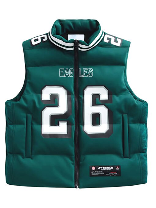 Off Season Philadelphia Eagles Green Puffer Vest