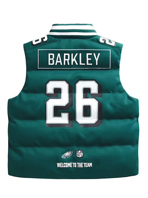 Off Season Saquon Barkley Green Puffer Vest