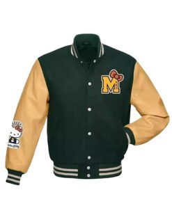 Hello Kitty Bruno Mars Green Varsity Jacket