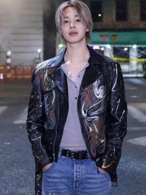 Jimin Who Song Leather Jacket