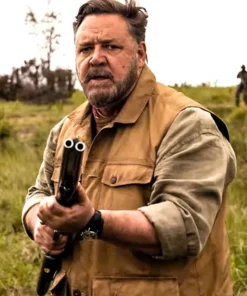 Russell Crowe Kraven the Hunter Brown Vest