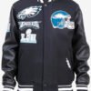 Mashup Philadelphia Eagles Black Varsity Jacket