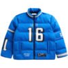 Off Season Jared Goff Detroit Lions Blue Puffer Jacket