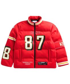 Off Season Travis Kelce Chiefs Player Red Puffer Jacket