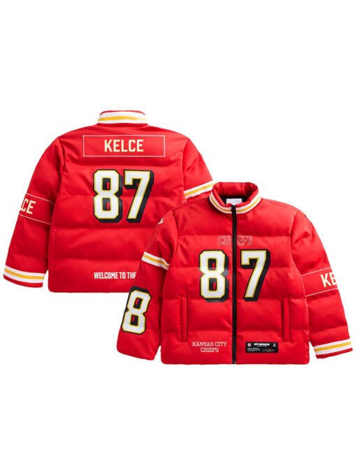 Patrick Mahomes Chiefs Off Season Red Puffer Jacket