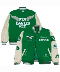 GOLF WANG Kelly Green Philadelphia Eagles Varsity Jacket