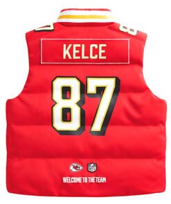 Travis Kelce Red Puffer Vest