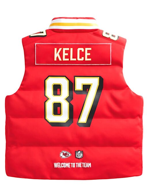 Travis Kelce Red Puffer Vest