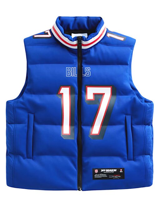 Off Season Josh Allen Buffalo Bills Blue Puffer Vest