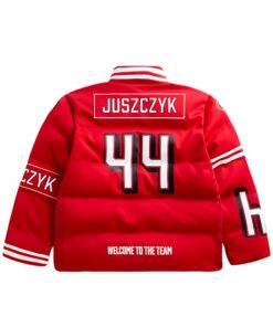 Kyle Juszczyk NFL Player Red Puffer Jacket