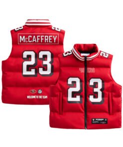 Kyle Juszczyk NFL Player Red Puffer Vest