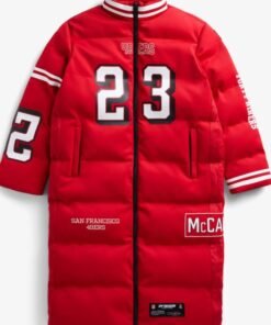 Off Season San Francisco Red Puffer Long Coat