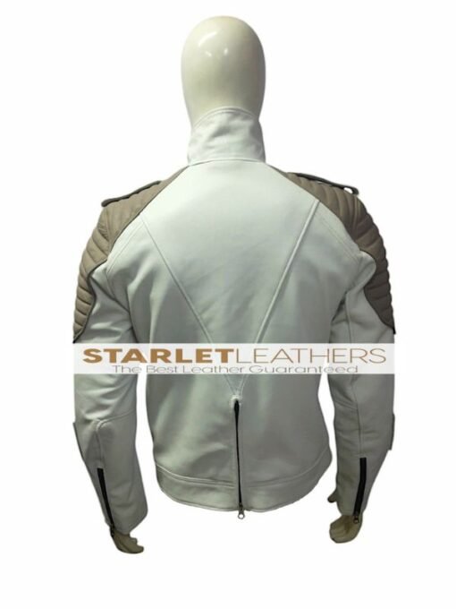 Mens Cafe Racer Belted Leather Jacket